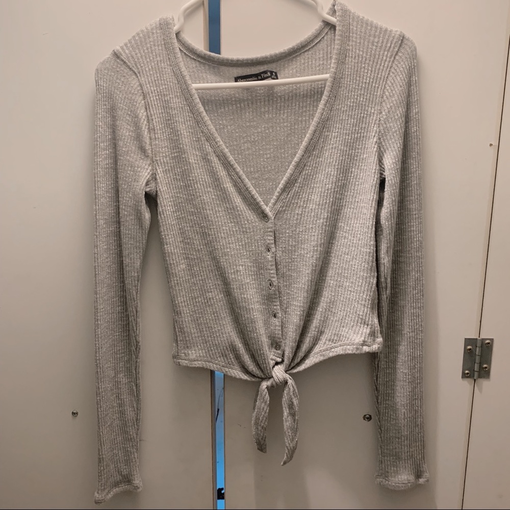 grey cardigan sweater